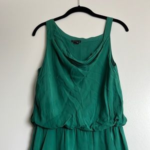 Theory Asymmetric Pocket Mini Dress Green 4
